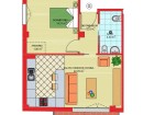 Plano de un apartamento tipo Primero G